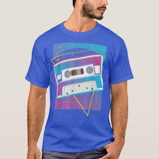 Music Lover 80s Art Vaporwave Synthwave Retro Cass T-shirt