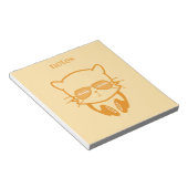 Music Lover Cat Notitieblok (Schuin)