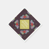 Music Lover Doodles Thema Verjaardagsfeestje Geel Servet (Hoek)