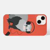 Music Lover Ferret Cute Pet Animal iPhone Hoesje (Achterkant horizontaal)