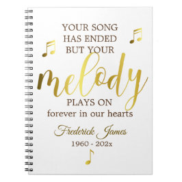 Music Lover Funeral Guest Book Notitieboek