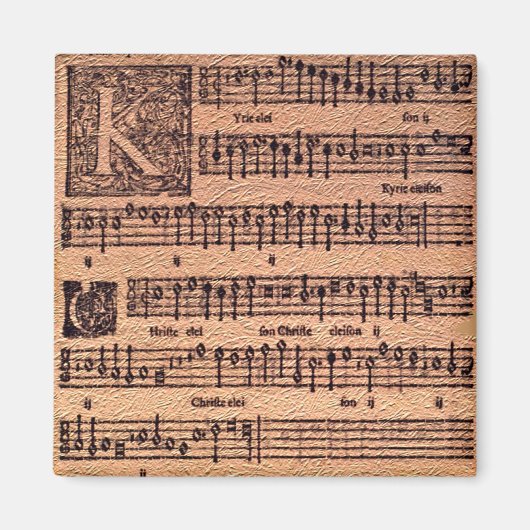 MUSIC LOVER Gregorian Chants History Magnets Magneet (Voorkant)