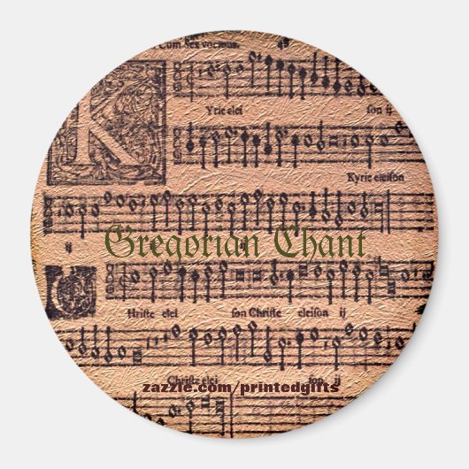 MUSIC LOVER Gregorian Chants History Magnets Magneet (Voorkant)