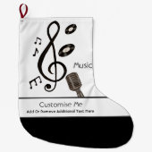 Music Lover Grote Kerstsok (Voorkant)