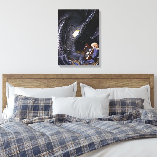 Music Lover - Ingepakt Canvas Afdruk (Insitu (Slaapkamer))