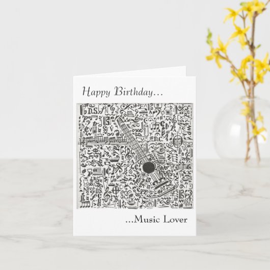 Music Lover Kaart (Gele Bloem)