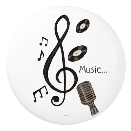 Music Lover Keramische Knop (Voorkant)