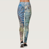 Music-Lover Kleurrijke Abstracte Artsy Style Leggings (Achterkant)