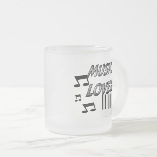 Music Lover Matglas Koffiemok (Voorkant rechts)