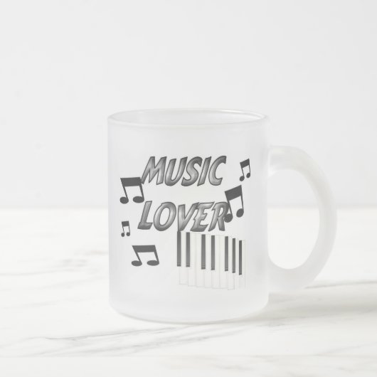 Music Lover Matglas Koffiemok (Rechts)