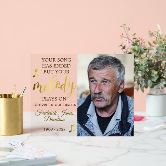 Music Lover Memorial Foto Keepsake Acryl Bord (Huwelijk)