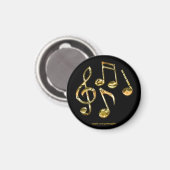 MUSIC LOVER Music Note Magnets Magneet (Voorkant / Achterkant)