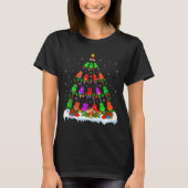 Music Lover Musical Ukulele Guitar Christmas Tree  T-shirt (Voorkant)