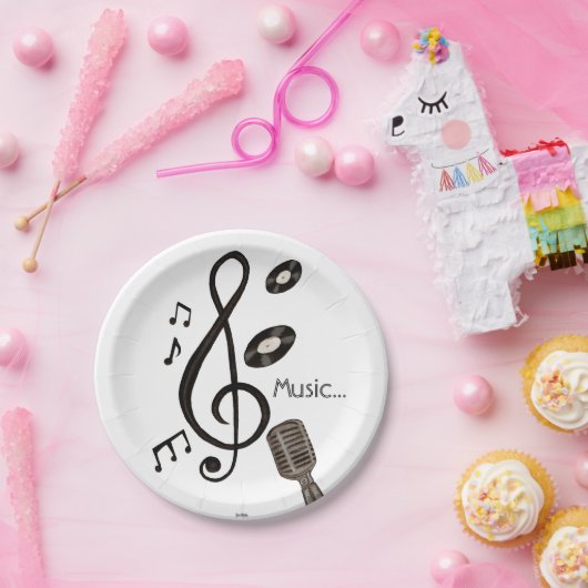 Music Lover Papieren Bordje (Feest)