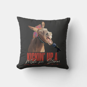 Music Lover Punny Rockstar Donkey Kussen
