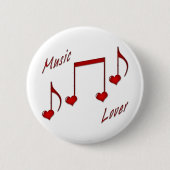 Music Lover Ronde Button 5,7 Cm (Voorkant)