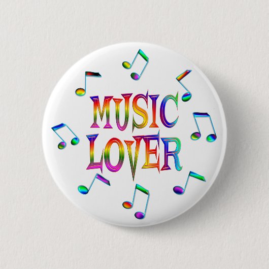 Music Lover Ronde Button 5,7 Cm (Voorkant)