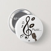 Music Lover Ronde Button 5,7 Cm (Voorkant /achterkant)