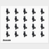 Music Lover Ronde Sticker (Vel)