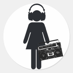 Music Lover Ronde Sticker