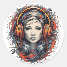 Music Lover Ronde Sticker