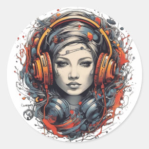 Music Lover Ronde Sticker