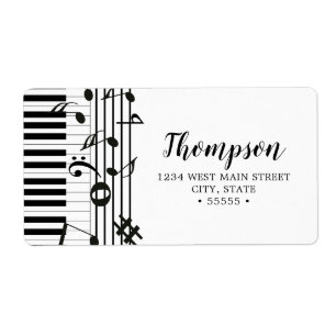 Music Lover Terugkeerlabel voor muzieknoten Etiket