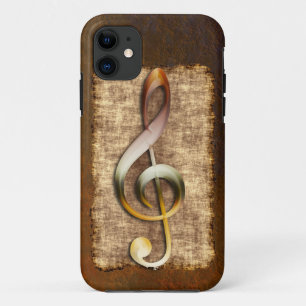 Music-lover's Antiek Treble Clef iPhone 5 Hoesje