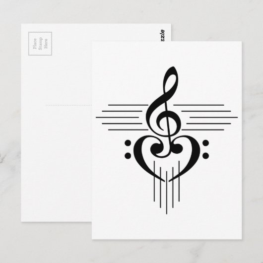 Music Lovers Custom Symbol Products Briefkaart (Voorkant / Achterkant)