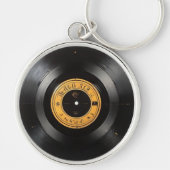 Music Lover's Essential - Retro Vinyl Record Sleutelhanger (Voorkant)
