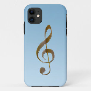 Music-lover's Gold Treble Clef iPhone 5 Hoesje