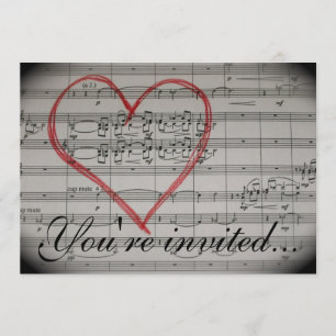 Music Lovers-uitnodiging Kaart