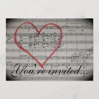 Music Lovers-uitnodiging Kaart