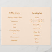 Music Lovers Wedding Program (Achterkant)