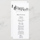 Music Lovers Wedding Program Programmakaart (Voorkant / Achterkant)