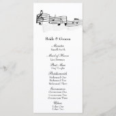 Music Lovers Wedding Program Programmakaart (Voorkant)