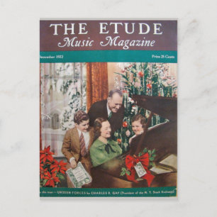 Music Magazine, 'The Etude', december 1937 Briefkaart