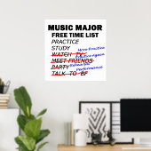 Music Major Free Time - Girl Poster (Thuiskantoor)