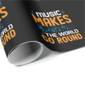 Music Makes The World Go Round Cadeaupapier (Rol Hoek)