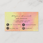 Music Makeup Lash Roos Gold Metallic Social Visitekaartje (Achterkant)