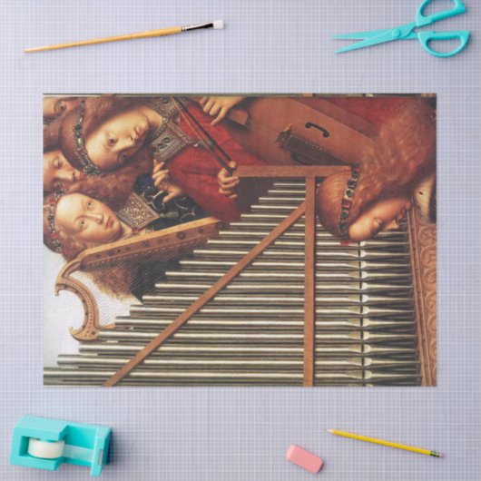 MUSIC MAKING ANGELS kerstgroeten Tissuepapier (Craft)