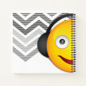 Music Mania Face Emoji Notitieboek (Achterkant)