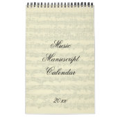 Music Manuscript-uittreksels van het lopende jaar Kalender (Hoes)