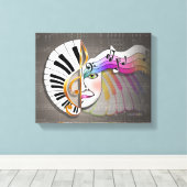 MUSIC MASK Gallery Wrapped Canvas (Insitu (Houten vloer))