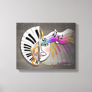 MUSIC MASK Gallery Wrapped Canvas