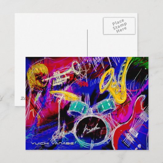 Music Medley Briefkaart (Voorkant / Achterkant)