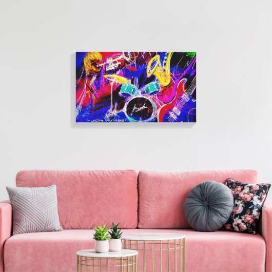 Music Medley Canvas Afdruk (Insitu (Woonkamer))