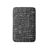 MUSIC-modelwoordwolk Badmat (Voorkant Verticaal)