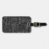 MUSIC-modelwoordwolk Bagagelabel (Voorkant horizontaal)