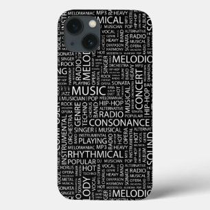 MUSIC-modelwoordwolk iPhone 13 Hoesje